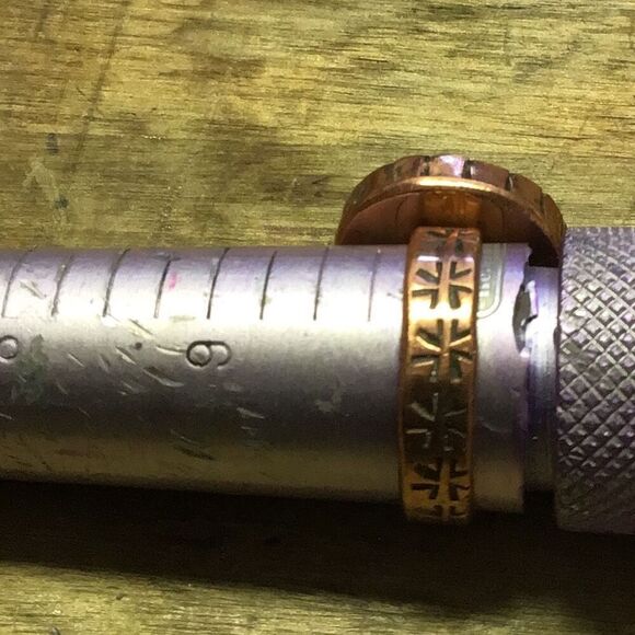 Ring, Copper and Blue Calcite Ring, size 10, NEW, Handmade, Artisan - Picture 12 of 12